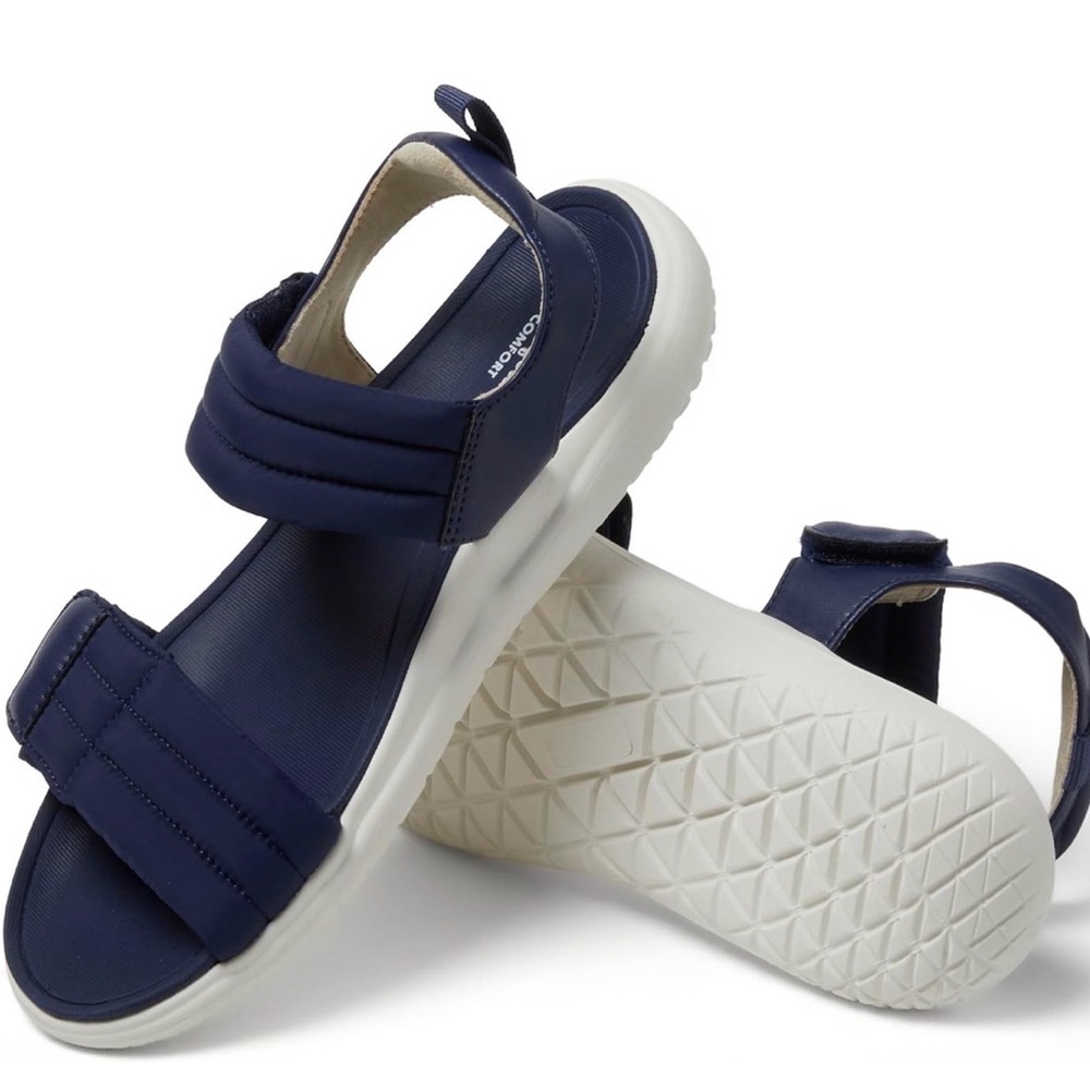 NWT Dearfoams Womens Comfortable Strap Cushioned Lightweight Walking Sandal Sz 8
